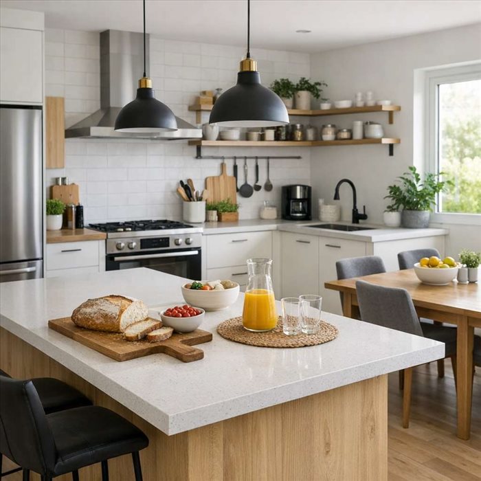 Aménager une cuisine de 20 m² : idées, plans et astuces