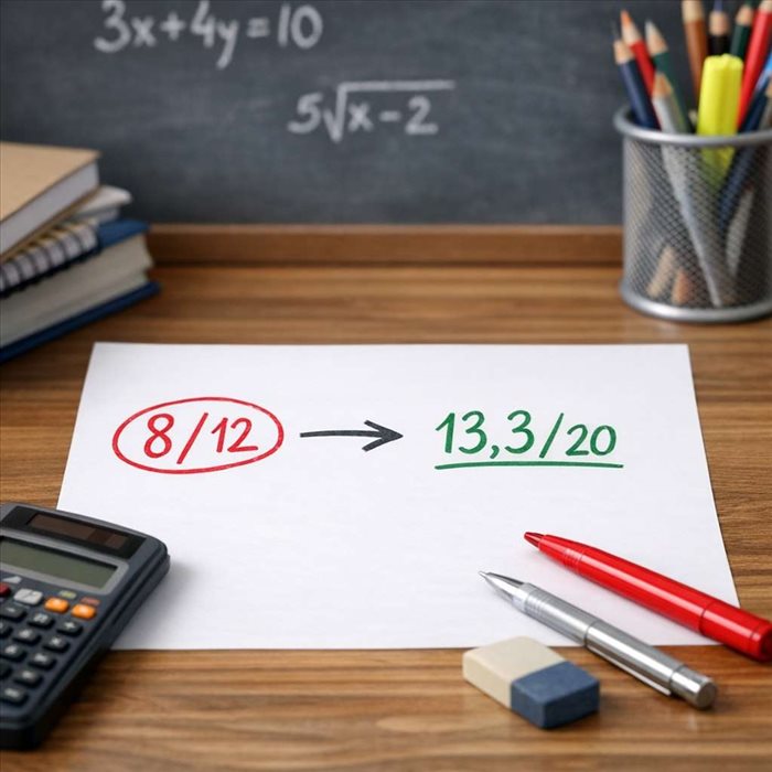 Convertir une note sur 12 en note sur 20 : guide simple