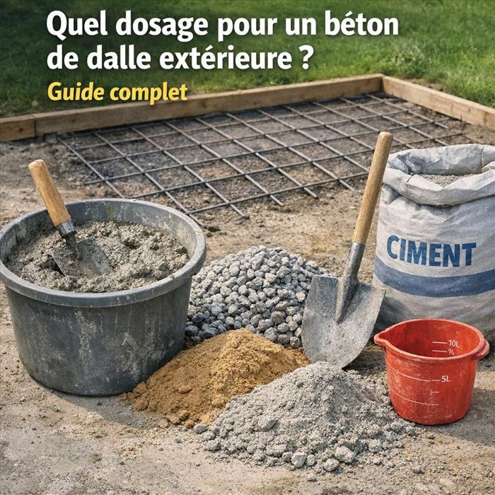 Quel dosage pour un béton de dalle extérieure ? | Guide pratique