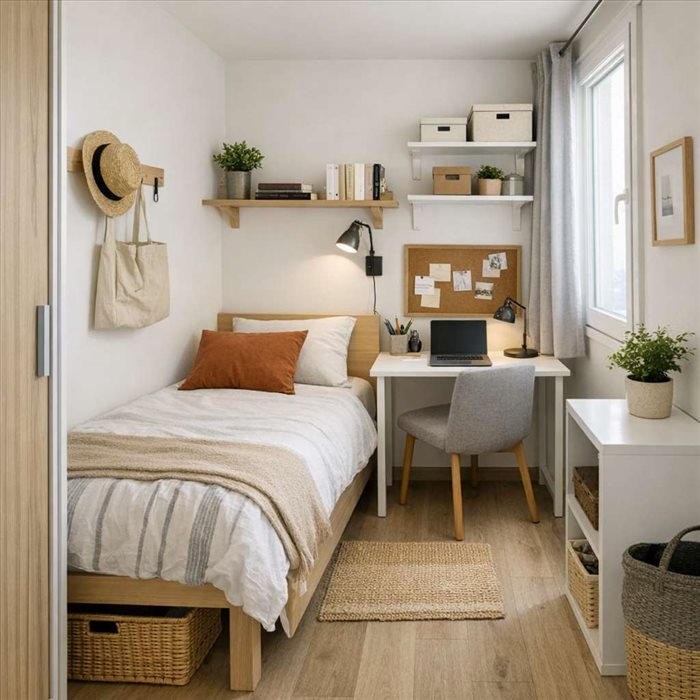 Aménager une chambre de 8 m² : astuces pour gagner de la place
