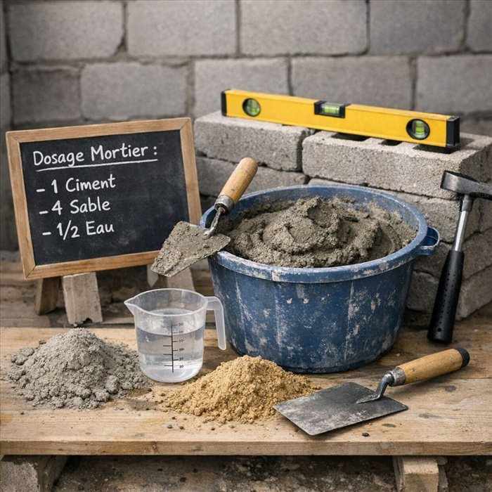 Quel dosage pour un mortier de parpaing ? Guide complet
