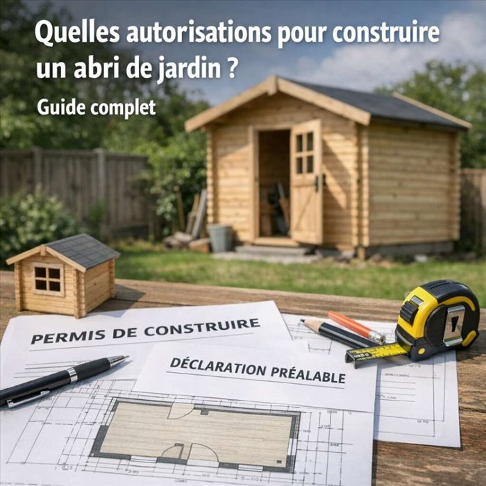 Autorisation pour abri de jardin : règles, seuils et démarches