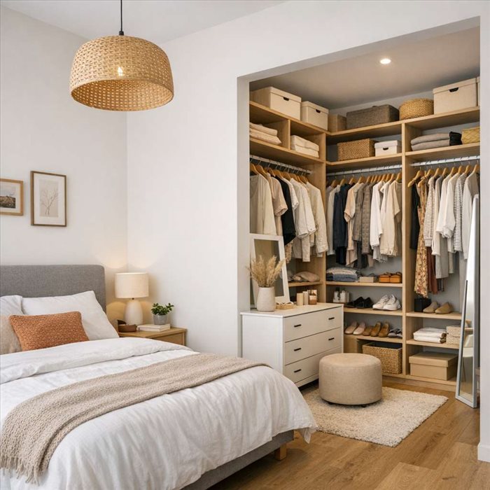 Comment aménager une chambre avec dressing de 12 m² ?