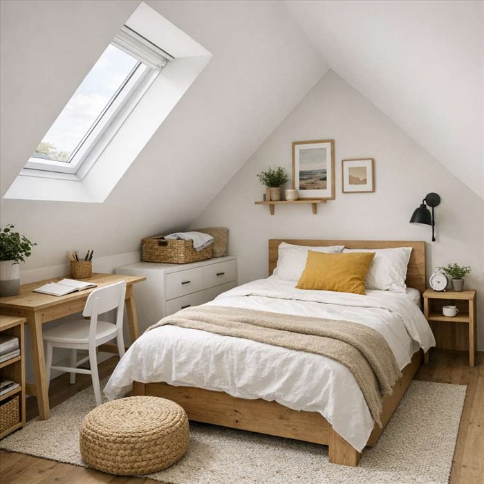 Chambre sous pente de 10 m² : idées d’aménagement malin et déco