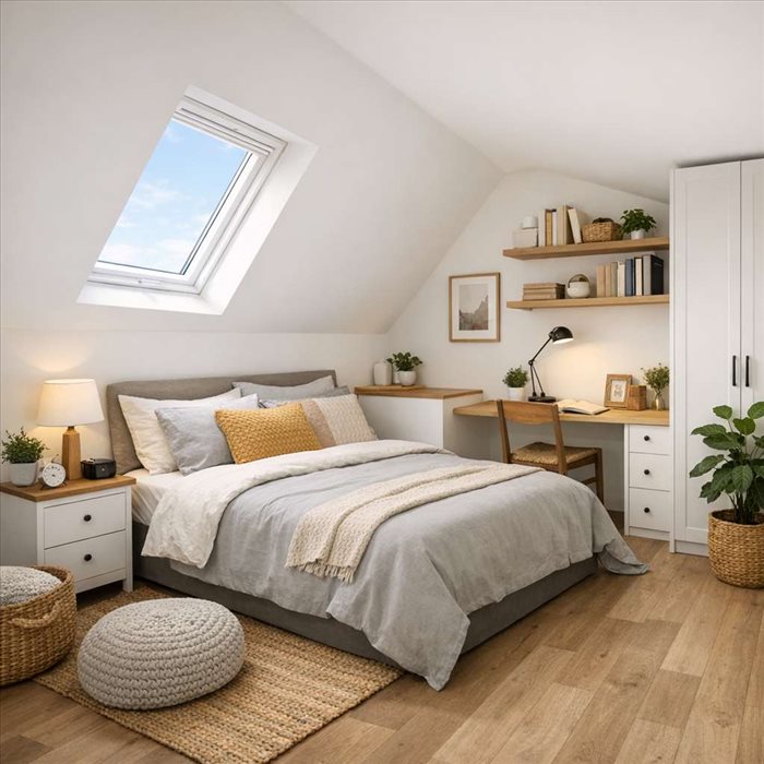 Aménager une chambre mansardée de 12 m² : idées et astuces