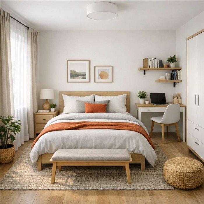 Aménager une chambre carrée de 12 m² : astuces et plans