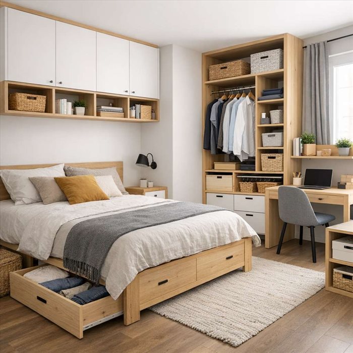 Aménager une chambre de 14 m² avec rangements | Guide pratique