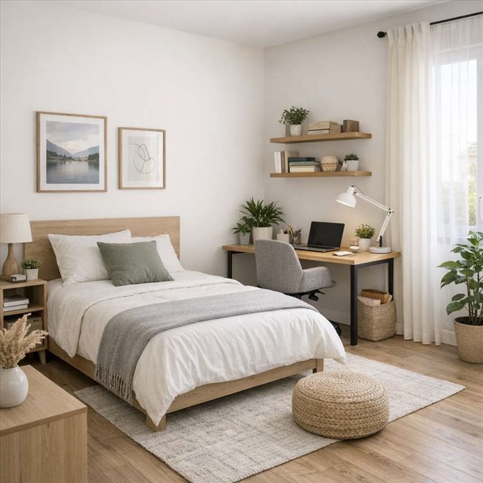 Chambre de 15 m² avec bureau : le guide pour bien l’aménager